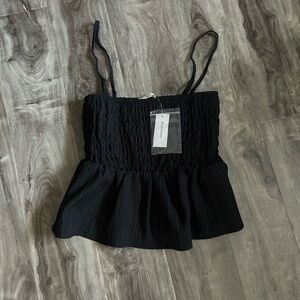 BLUENOTES BNWT black babydoll top with removable straps